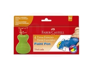 Tinta Paint Pen 4 Cores - Faber-Castell