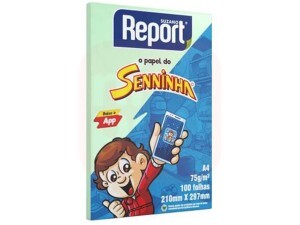 Papel Sulfite A4 Verde 75g 100 Fls - Report