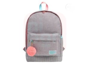 Mochila Académie Dots Cinza - Tilibra