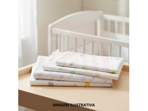 Lençol Para Berço Sem Elástico –  Algodão