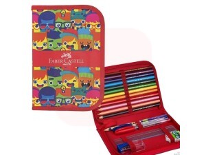 Estojo Escolar Carinhas - Faber-castell